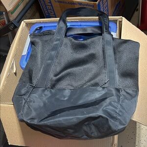 Lululemon Black Mesh Tote Bag